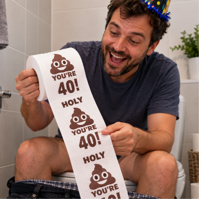 Hartie igienica cu mesaj Funny Aniversare 40 de ani [2]