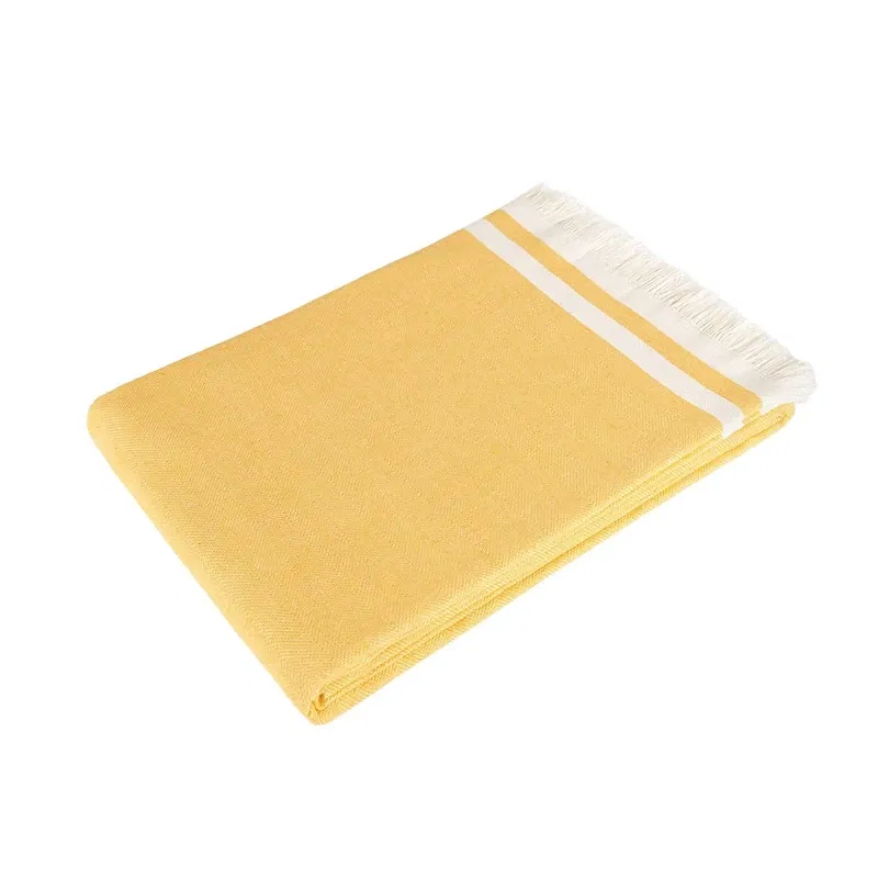 Husa canapea, bumbac, mustar, 170x300 cm, stil elegant [2]