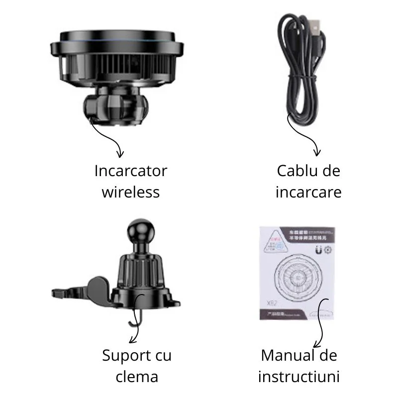 Incarcator wireless auto MagSafe 15W, magnetic [15]