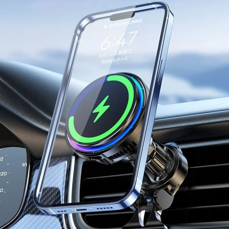 Incarcator wireless auto MagSafe 15W, magnetic [3]