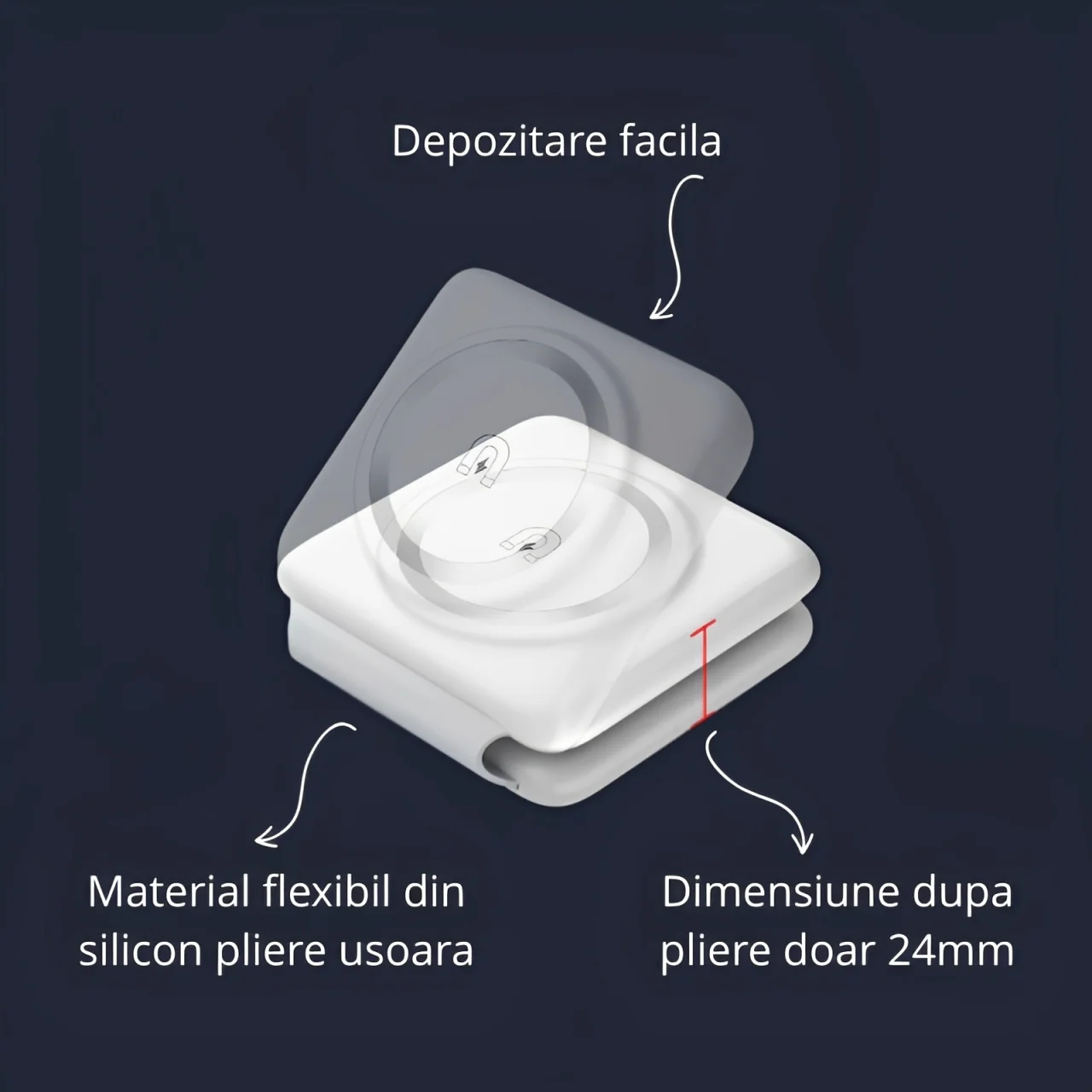 Incarcator wireless universal 3 in 1, pliabil, 15W, MagSafe [16]