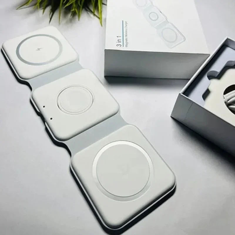 Incarcator wireless universal 3 in 1, pliabil, 15W, MagSafe [3]