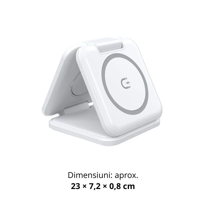 Incarcator wireless universal 3 in 1, pliabil, 15W, MagSafe [20]