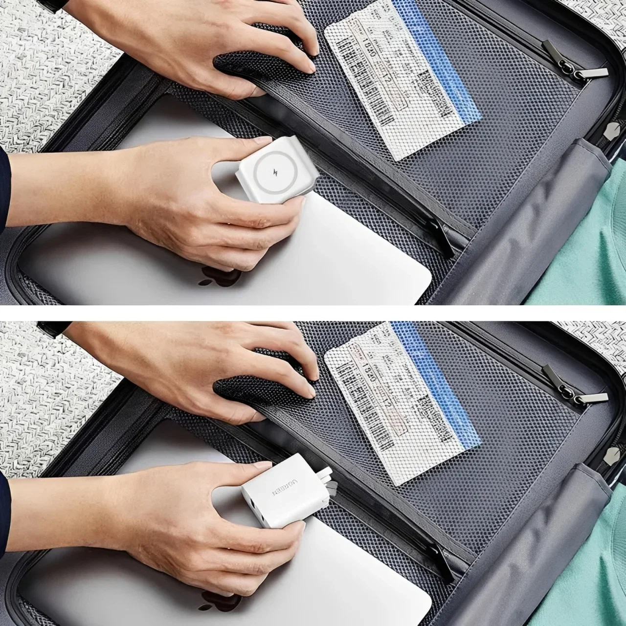 Incarcator wireless universal 3 in 1, pliabil, 15W, MagSafe [6]