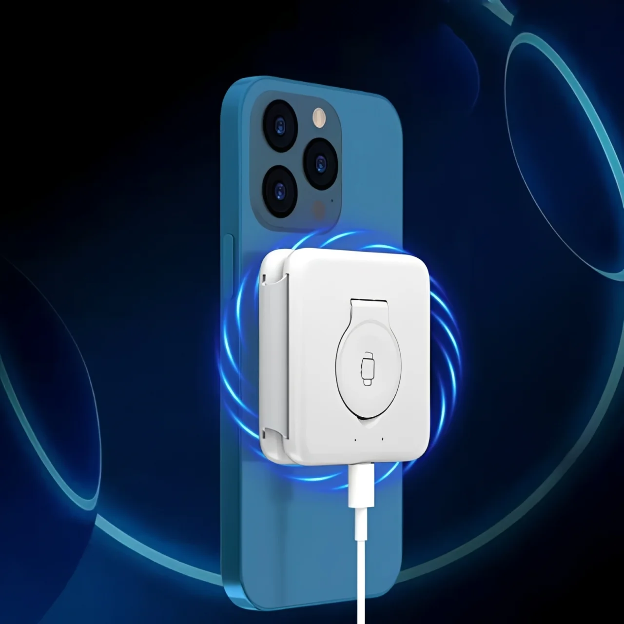 Incarcator wireless universal 3 in 1, pliabil, 15W, MagSafe [5]