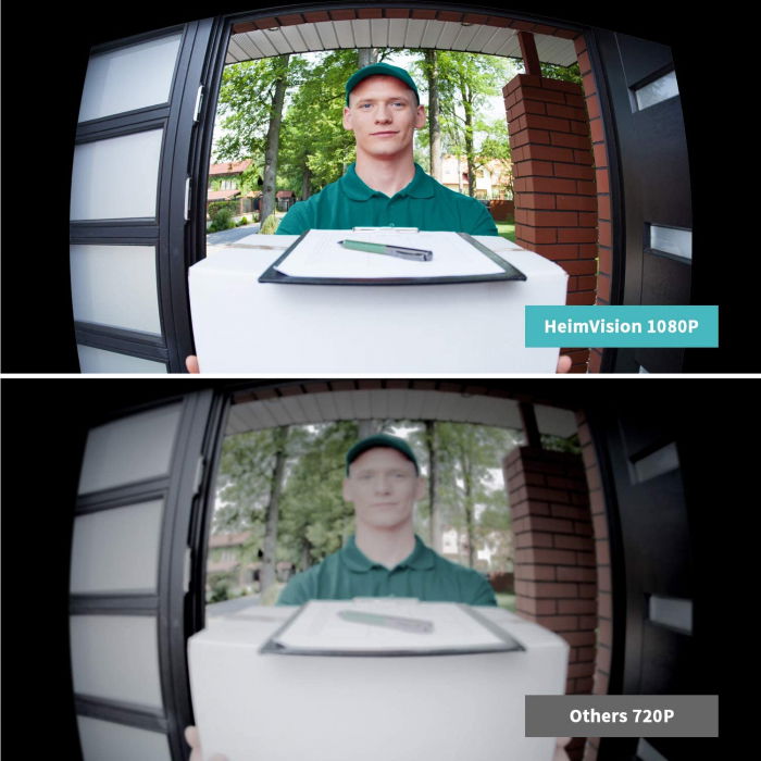 Interfon inteligent HeimVision, camera, wifi, 1080p HD, detectie miscare, unghi larg [3]