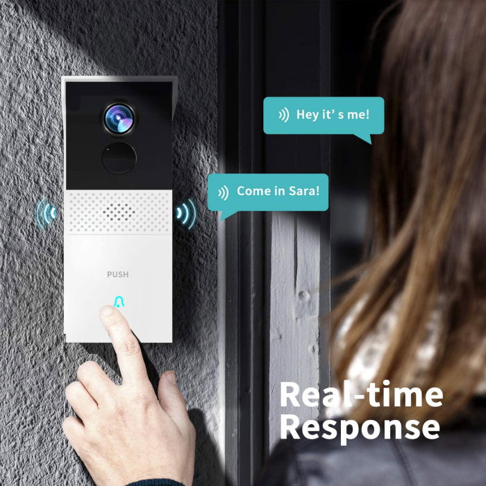 Interfon inteligent HeimVision, camera, wifi, 1080p HD, detectie miscare, unghi larg [2]