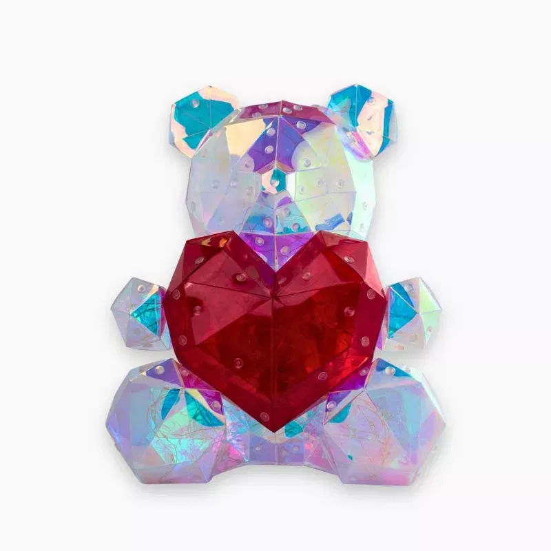 IubiBear Ursulet indragostit cu lumini colorate, 30 cm [16]