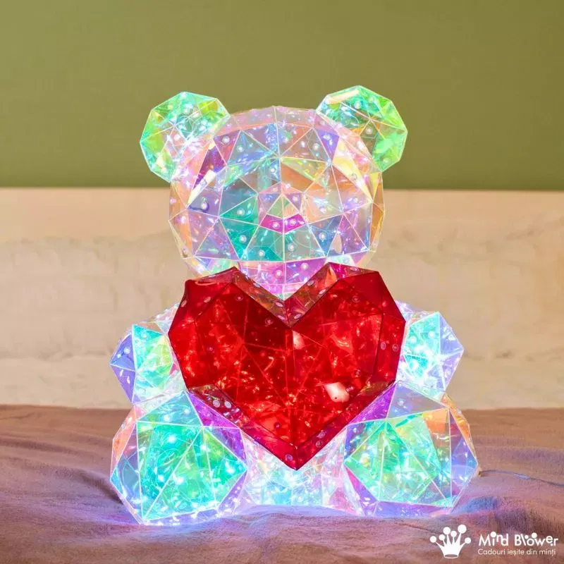 IubiBear Ursulet indragostit cu lumini colorate, 40 cm [2]