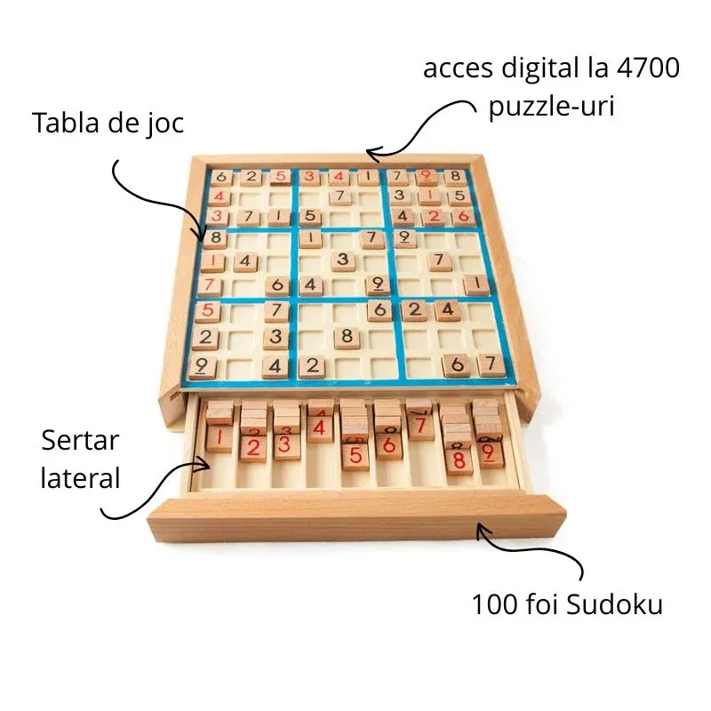 Joc logic Sudoku din lemn [8]