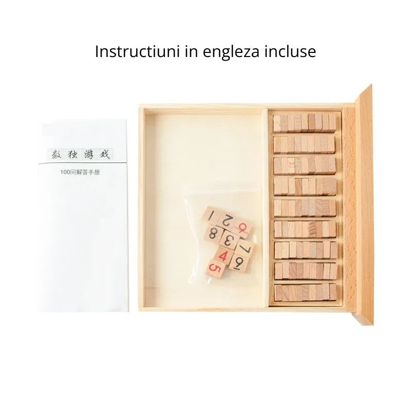 Joc logic Sudoku din lemn [9]