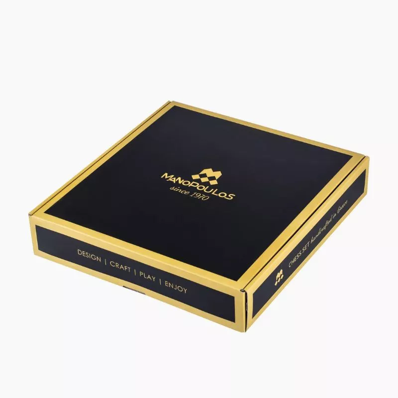 Joc Sah Gladiatori si Filozofi caseta 27 x 27 cm piese gold & silver si tabla de sah Bronze Blue [6]