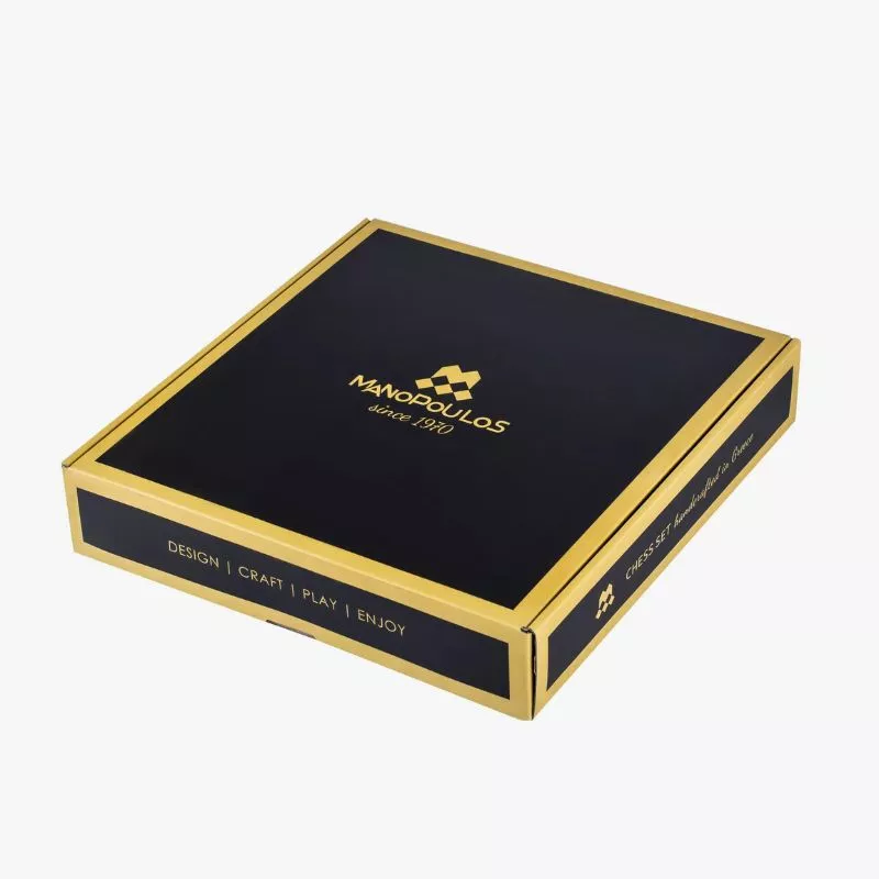 Joc Sah Roman Empire caseta 28 x 28 cm piese blue & brown si tabla de sah Bronze Blue [10]