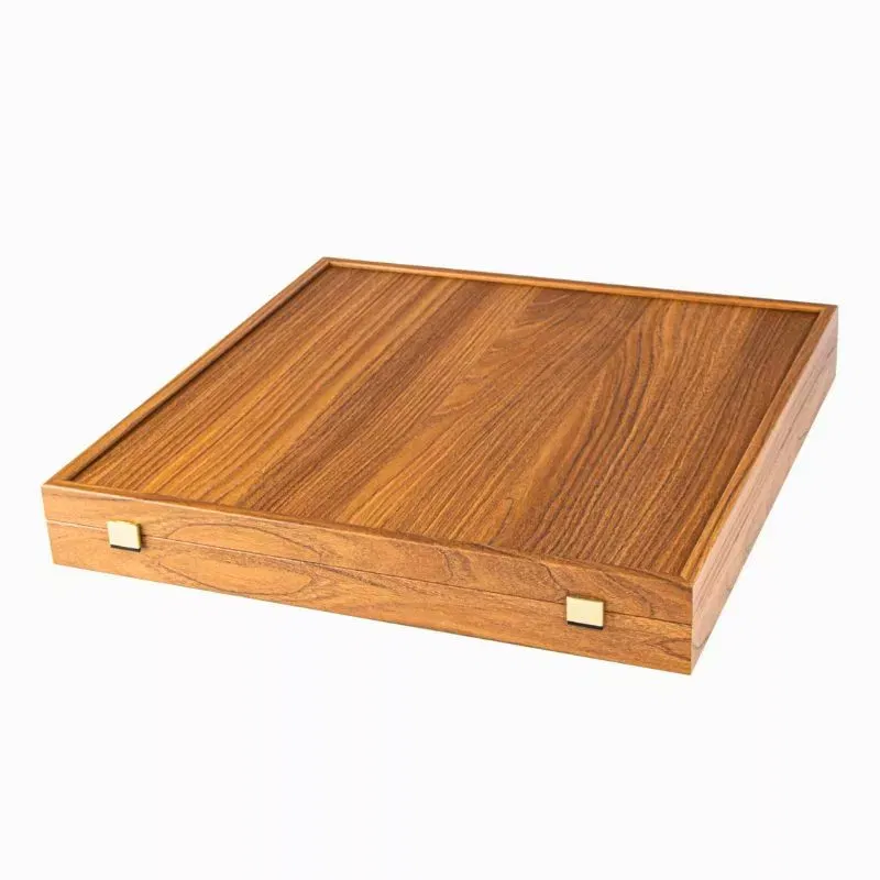 Joc Sah Staunton Tura de Walnut caseta 50x50cm tabla si piese din lemn [9]