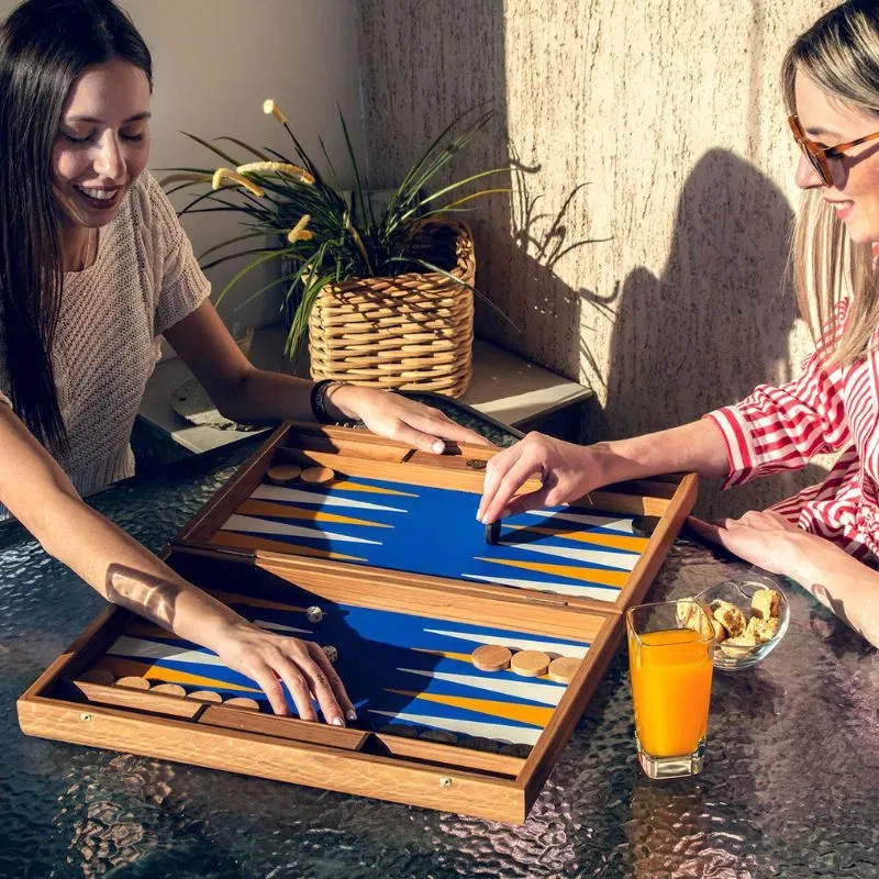 Joc table backgammon Design Royal Blue 48x30cm [2]