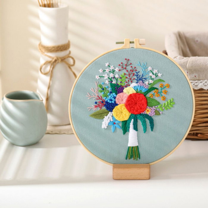 Kit Broderie DIY, Buchet de Flori, Pentru tine [1]