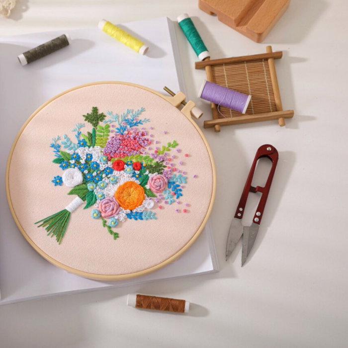 Kit Broderie DIY, Buchet superb de flori [4]
