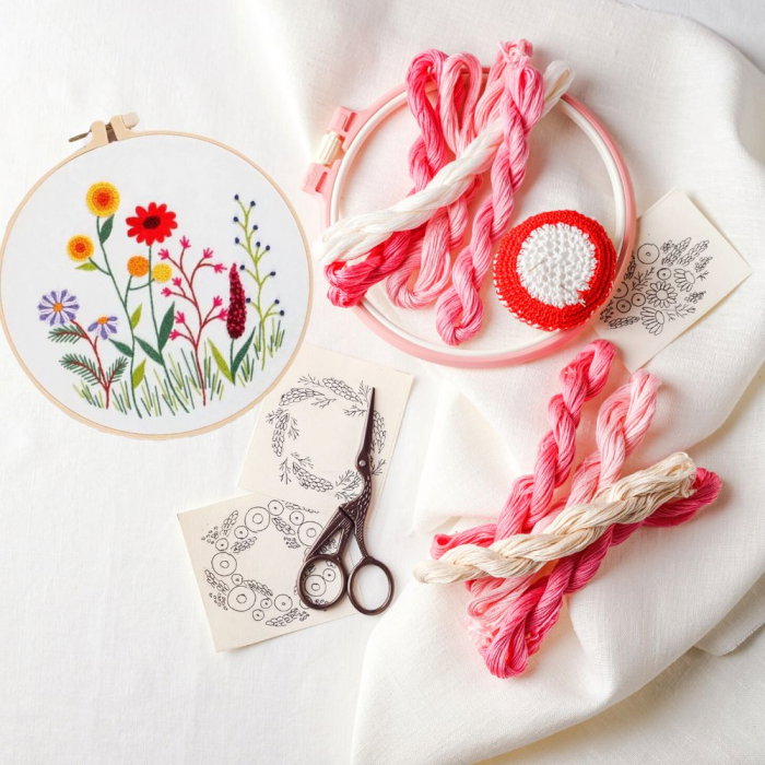 Kit Broderie DIY, cu flori de vara [3]