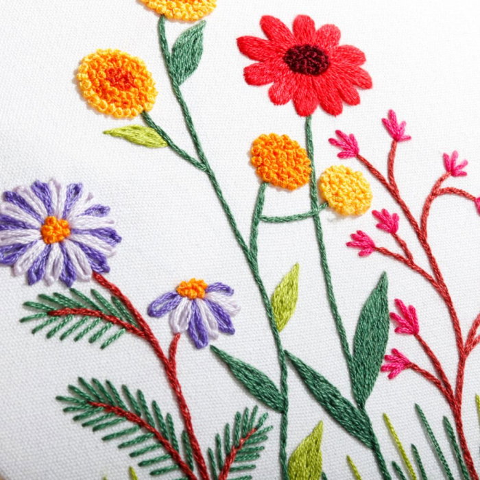 Kit Broderie DIY, cu flori de vara [7]