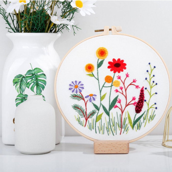 Kit Broderie DIY, cu flori de vara [1]