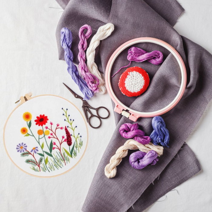 Kit Broderie DIY, cu flori de vara [6]