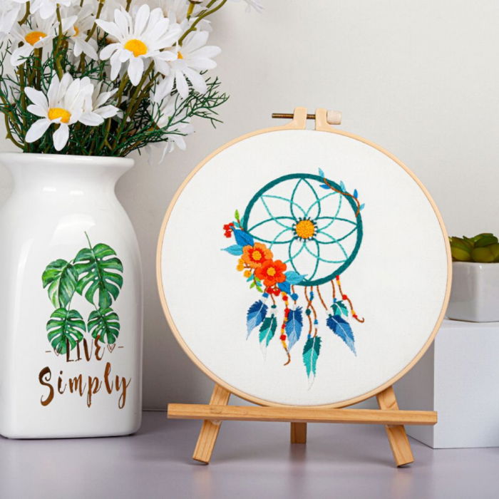 Kit Broderie DIY, Dreamcatcher, alb [1]