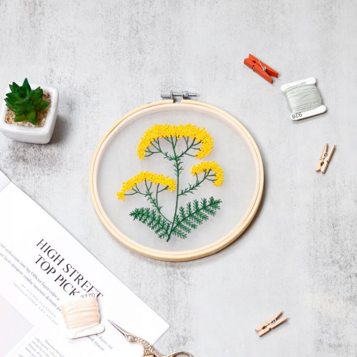 Kit Broderie DIY, Flori galbene [3]