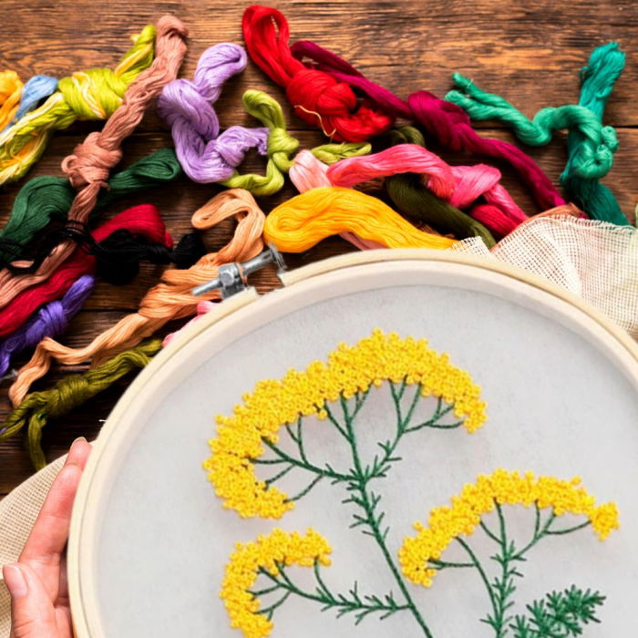 Kit Broderie DIY, Flori galbene [5]