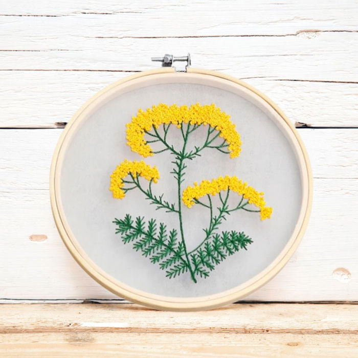 Kit Broderie DIY, Flori galbene [1]