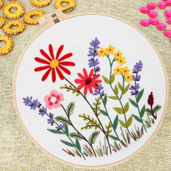 Kit Broderie DIY, Flori multicolore [4]