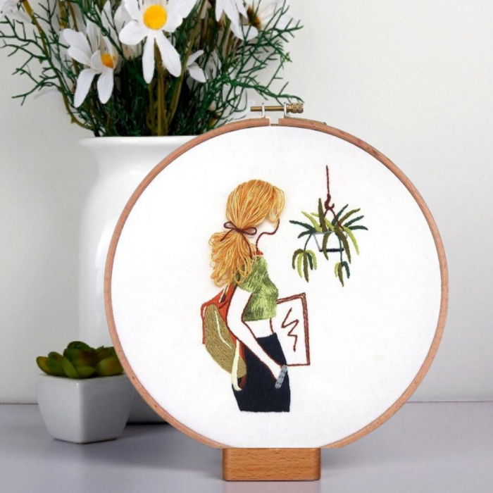 Kit Broderie DIY, Silhouette, Fata blonda [3]
