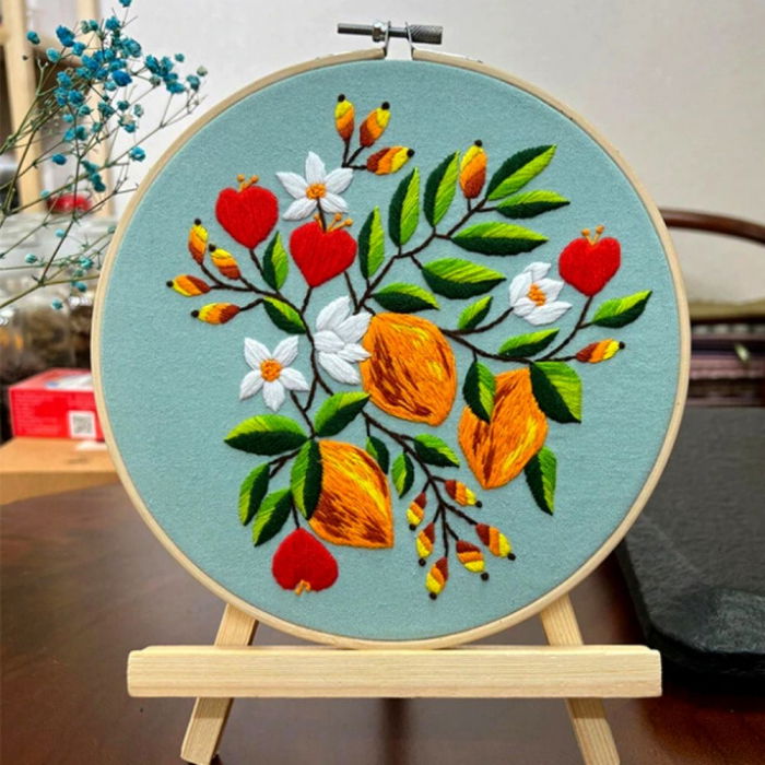Kit Broderie DIY, Simfonie de flori culori [2]