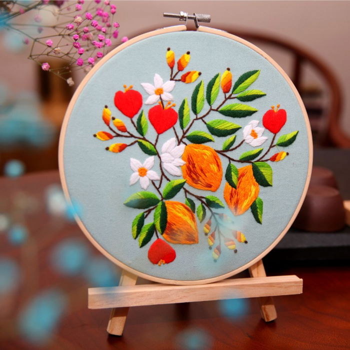 Kit Broderie DIY, Simfonie de flori culori [3]