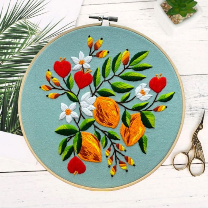 Kit Broderie DIY, Simfonie de flori culori [8]