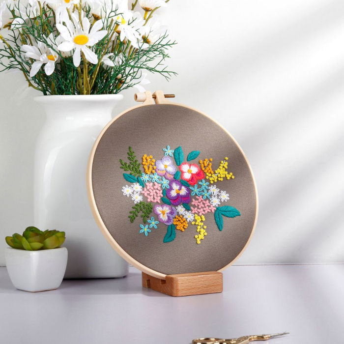 Kit Broderie DIY, Vis de flori colorate [2]