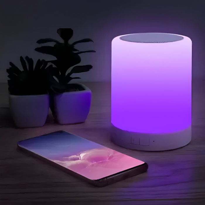 Lampa de veghe smart LED music player mai multe culori touch control handsfree [1]