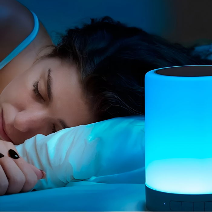 Lampa de veghe smart LED music player mai multe culori touch control handsfree [3]