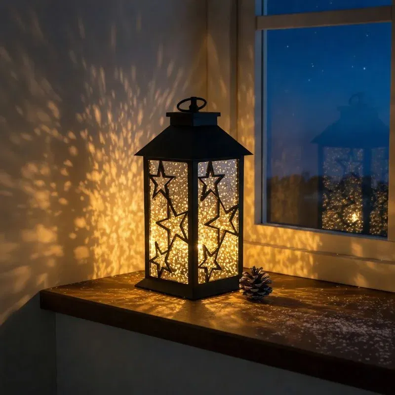 Lampa decorativa tip felinar cu stele [2]