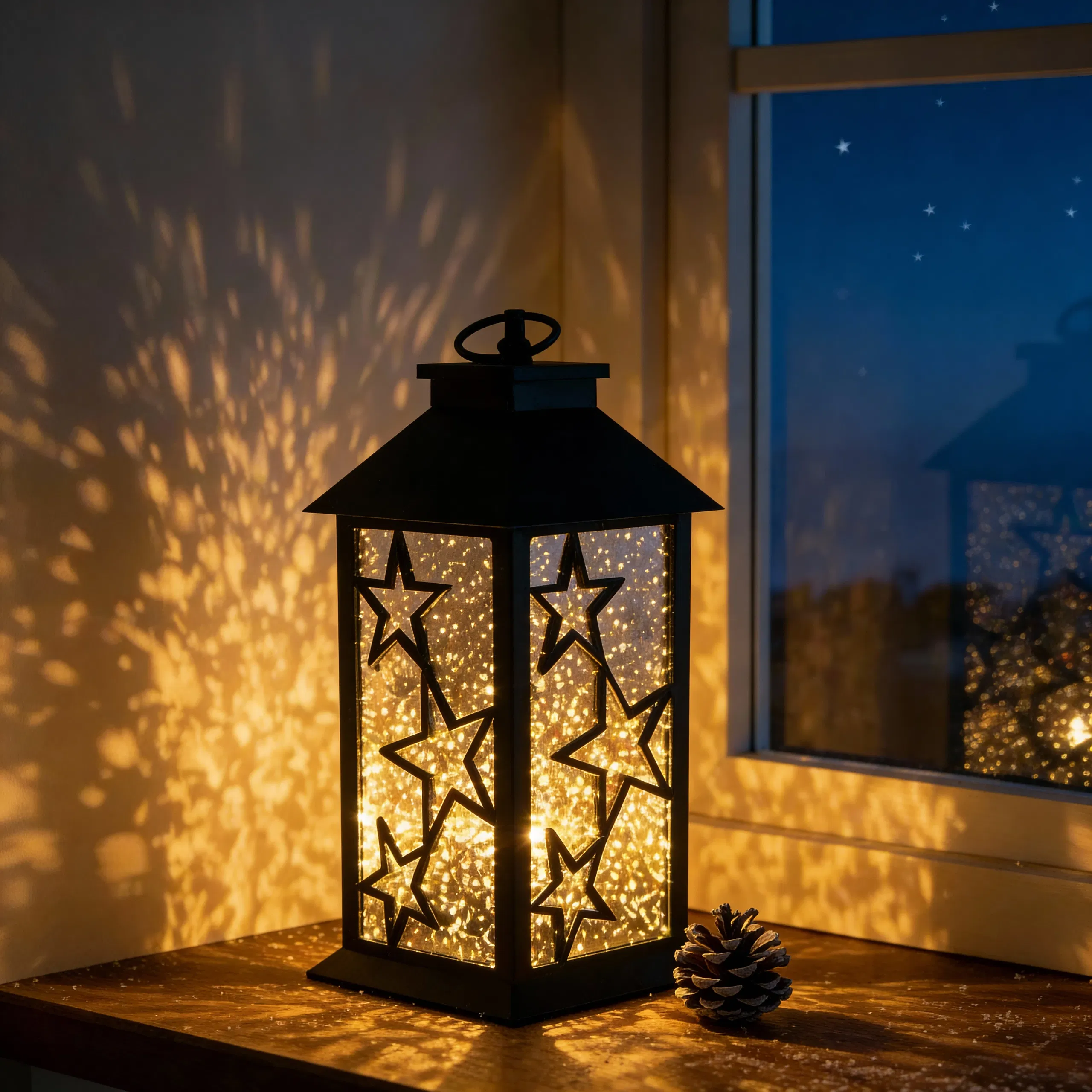 Lampa decorativa tip felinar cu stele [1]