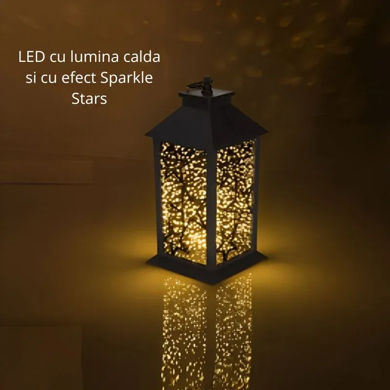 Lampa decorativa tip felinar cu stele [8]