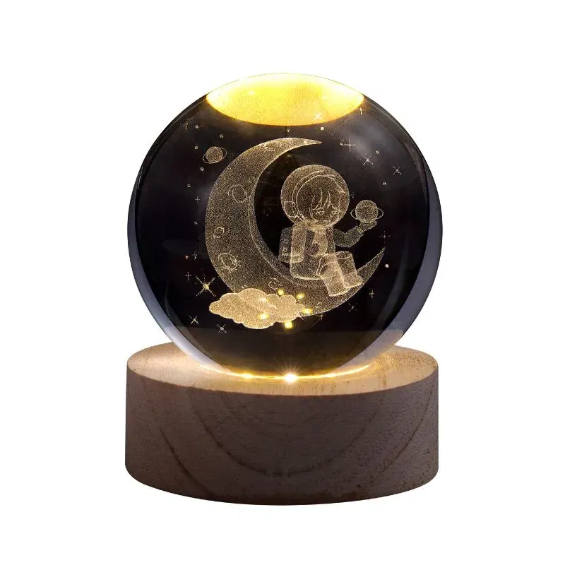 Lampa Glob de Cristal Astronaut pe Luna [8]