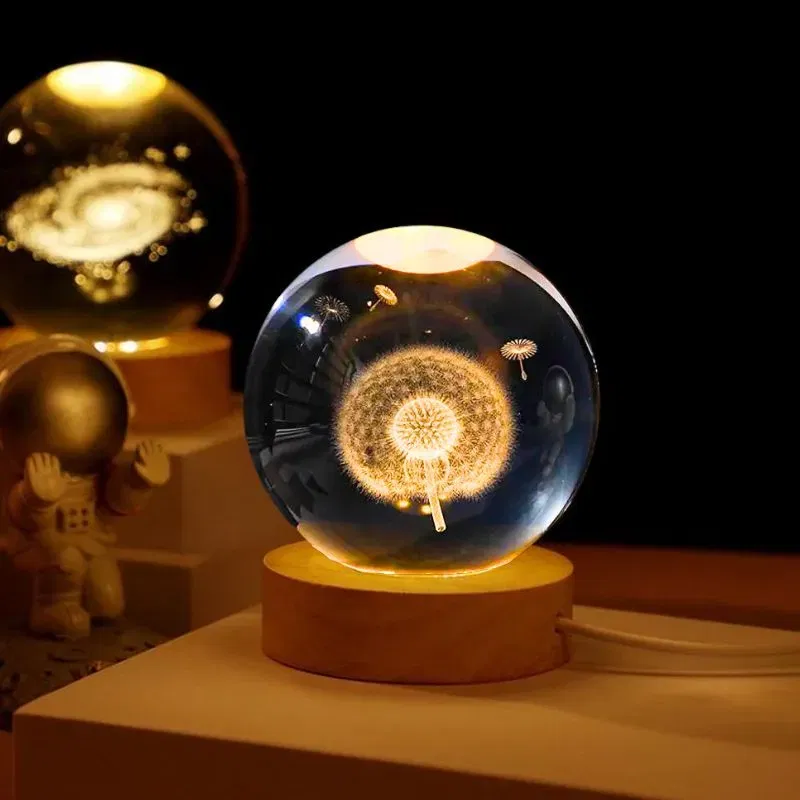 Lampa Glob de Cristal cu Papadie cadou incantator [4]