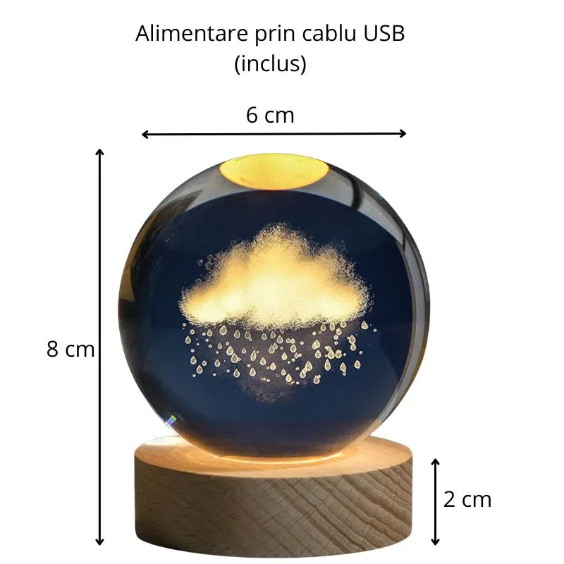 Lampa Glob de Cristal Norisor [5]