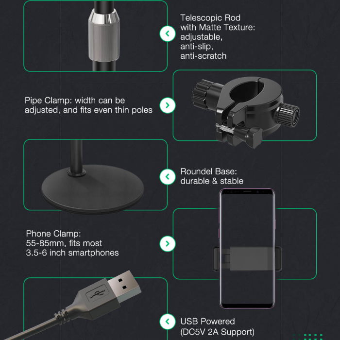 Lampa LED Make-up Profesionala BlitzWof BW-SL4, 64 leduri cu lumina rece/ calda [7]