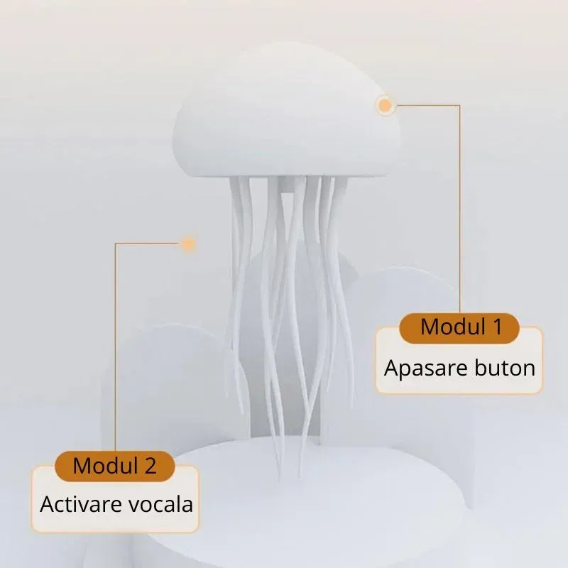 Lampa meduza Smart cu iluminare LED si control vocal [9]