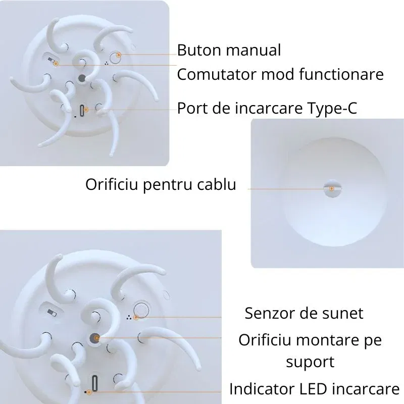 Lampa meduza Smart cu iluminare LED si control vocal [13]