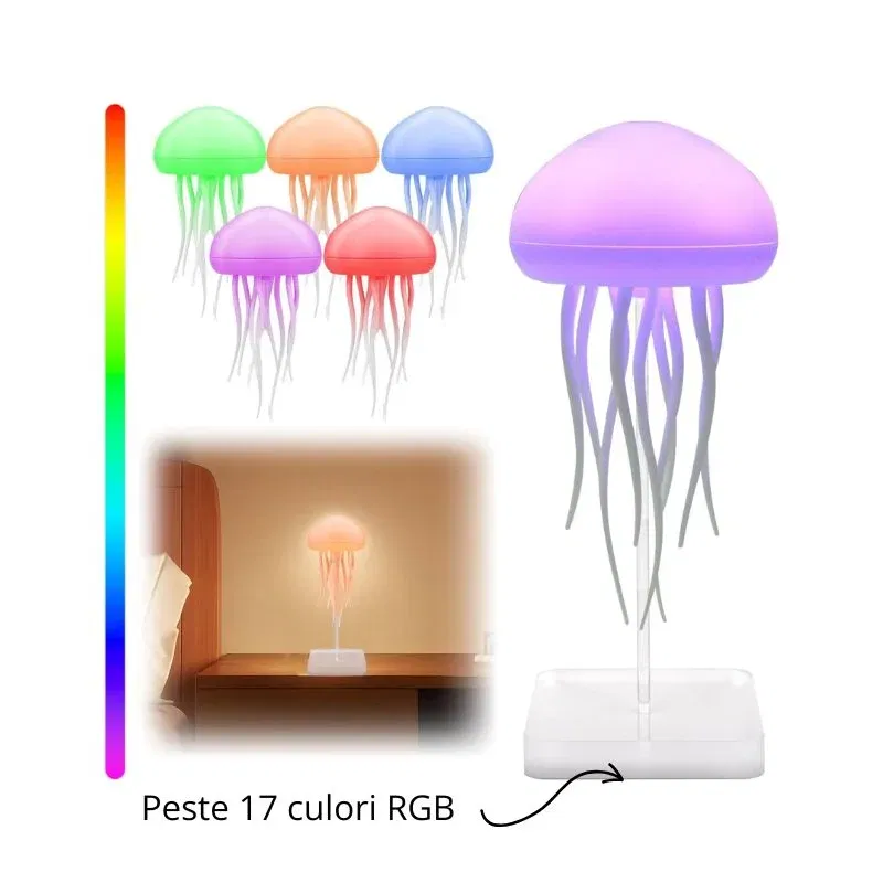 Lampa meduza Smart cu iluminare LED si control vocal [12]
