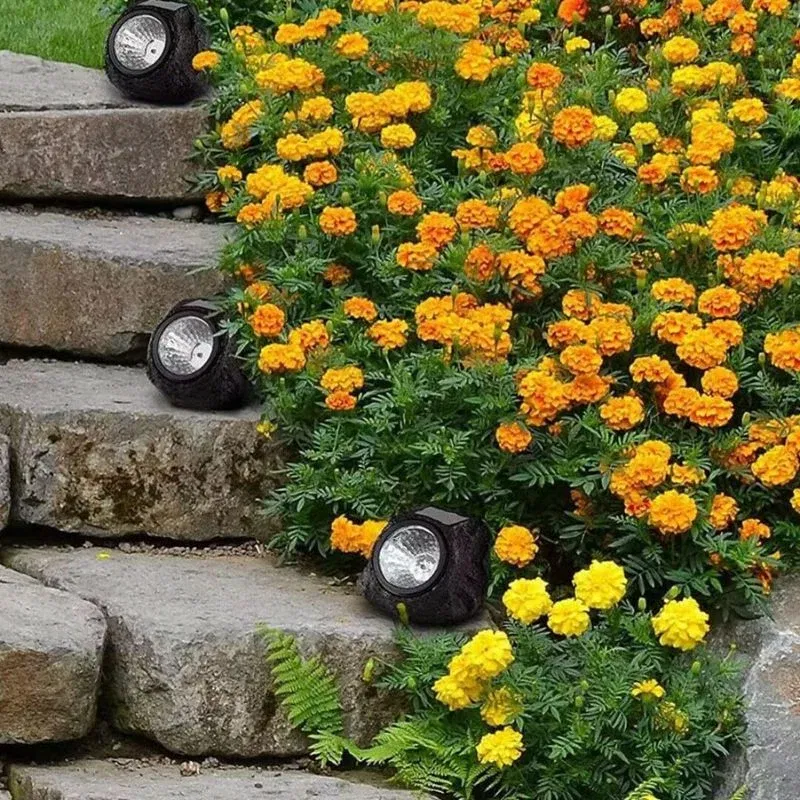 Lampa solara LED de gradina in forma de piatra [2]