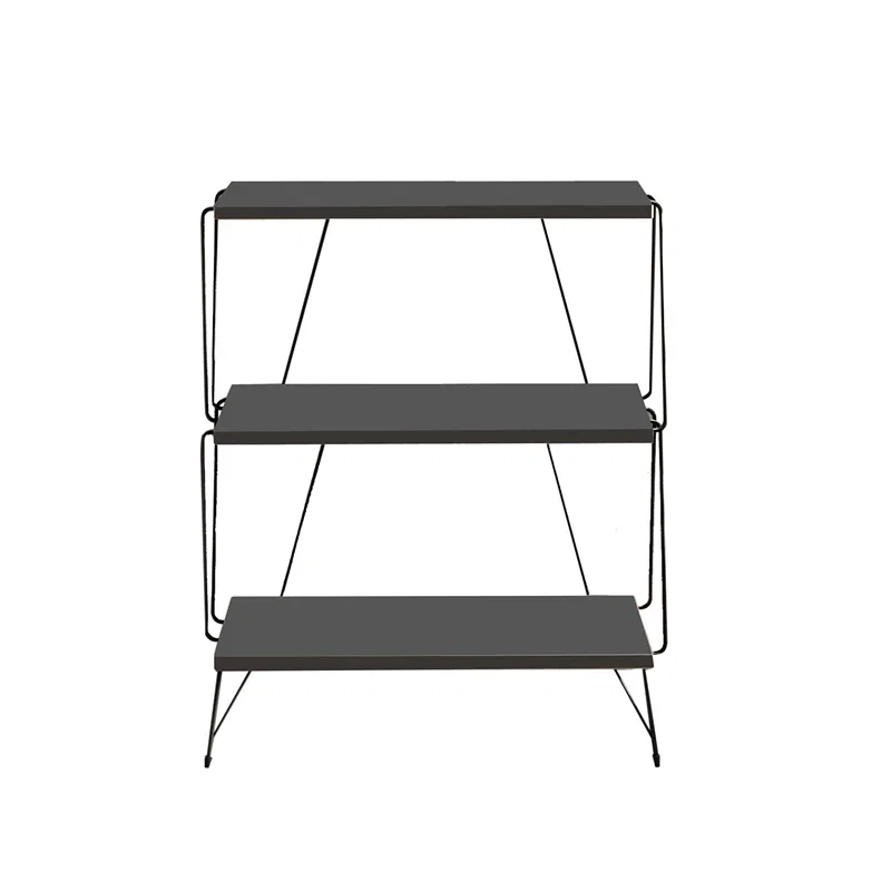 Lazandos Antracit, Masuta moderna pentru living, rafturi multiple [6]