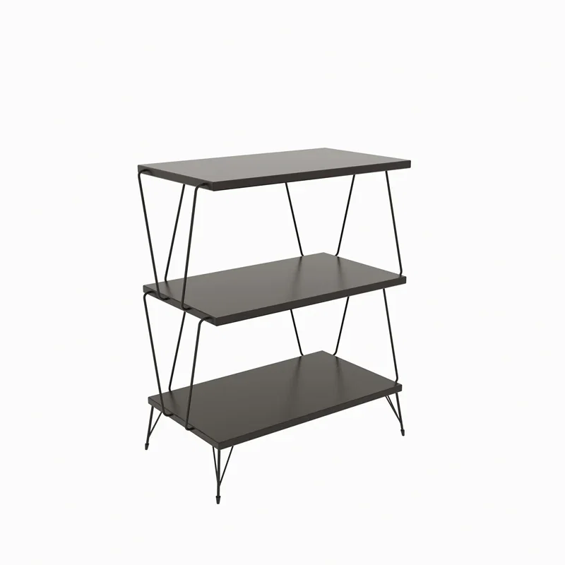 Lazandos Antracit, Masuta moderna pentru living, rafturi multiple [2]
